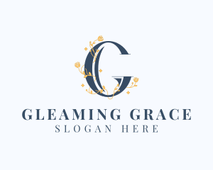 Flower Vine Letter G logo design