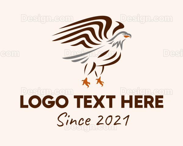 Minimalist Wild Eagle Logo