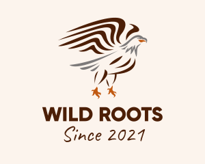 Minimalist Wild Eagle logo design