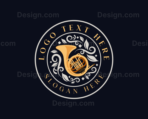 Musical French Horn Logo