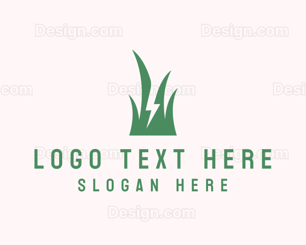 Fast Landscaping Grass Logo