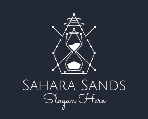 Simple Constellation Hourglass logo design