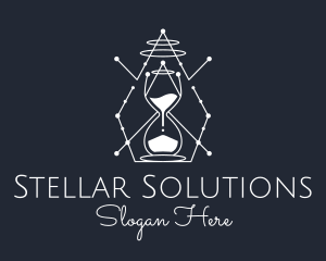 Simple Constellation Hourglass logo design