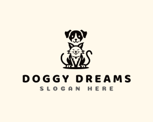 Dog Cat Animal Pet logo design