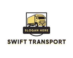 Freight Truck Transport logo design