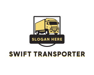 Freight Truck Transport logo design