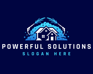 Clean Power Wash Bubble logo design