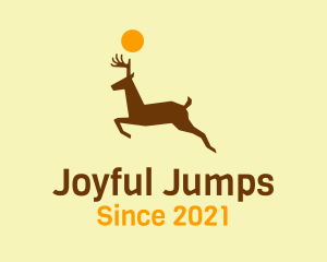 Brown Running Deer logo design