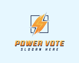 Lightning Power Electrician logo design