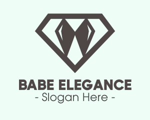 Elegant Diamond Bow Tie logo design