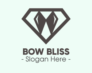 Elegant Diamond Bow Tie logo design