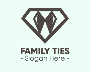 Elegant Diamond Bow Tie logo design