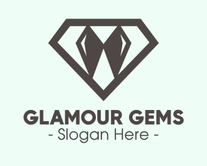 Elegant Diamond Bow Tie logo design