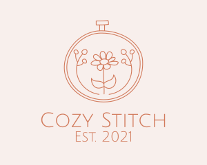 Handcrafted Floral Embroidery  logo design