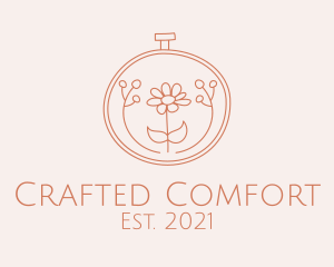 Handcrafted Floral Embroidery  logo design