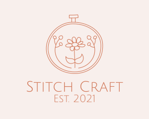 Handcrafted Floral Embroidery  logo design