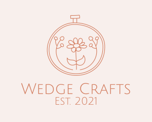 Handcrafted Floral Embroidery  logo design