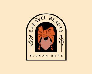 Beauty Ribbon Woman logo design