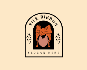 Beauty Ribbon Woman logo design