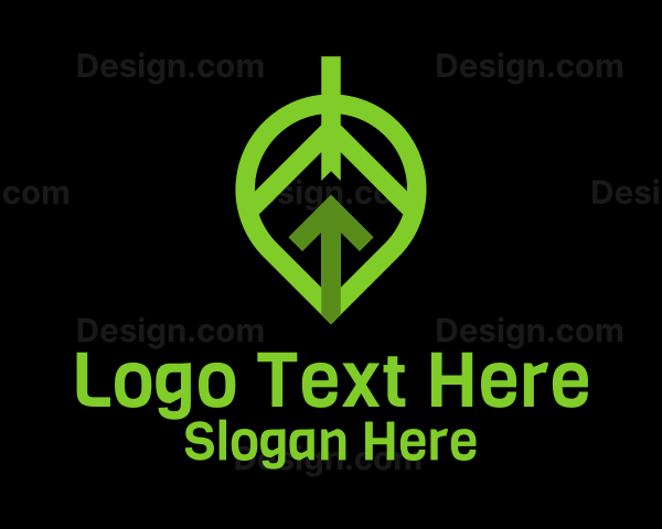 Logistics Leaf Arrow Logo