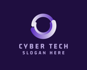 Digital Cyber Letter O logo