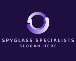 Digital Cyber Letter O logo design