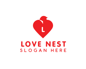 Love Bird Heart logo design