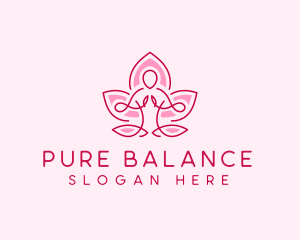 Lotus Human Meditation logo design