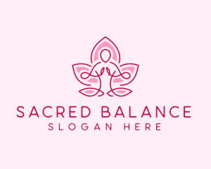 Lotus Human Meditation logo design