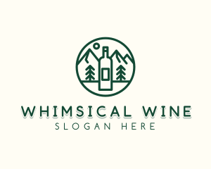 Outdoor Camping Wine logo design