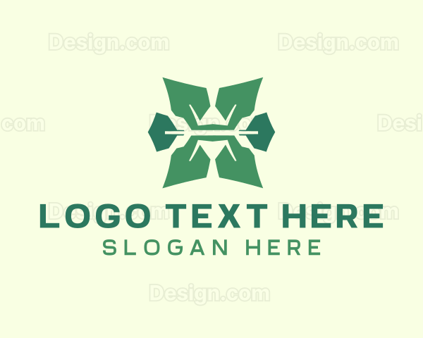 Organic Green Letter X Logo