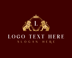 Luxury Lion Crown Ornament logo