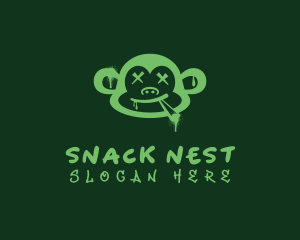 Monkey Graffiti Smoker logo design