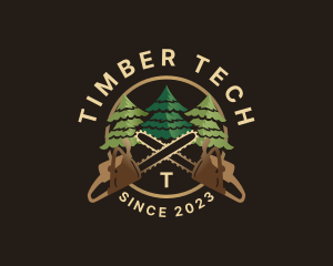 Tree Chainsaw Logging logo