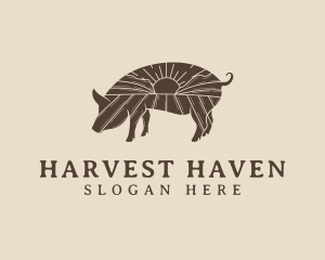 Pig Livestock Farm  logo design