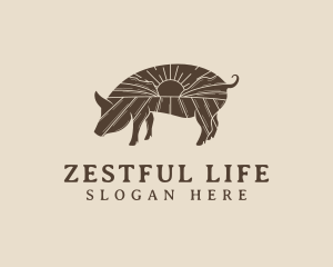 Pig Livestock Farm  logo design