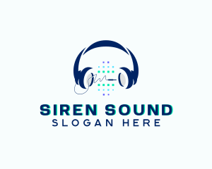 Sound Streaming Headphones  logo design