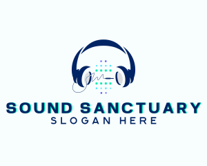 Sound Streaming Headphones  logo design