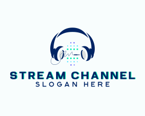 Sound Streaming Headphones  logo design