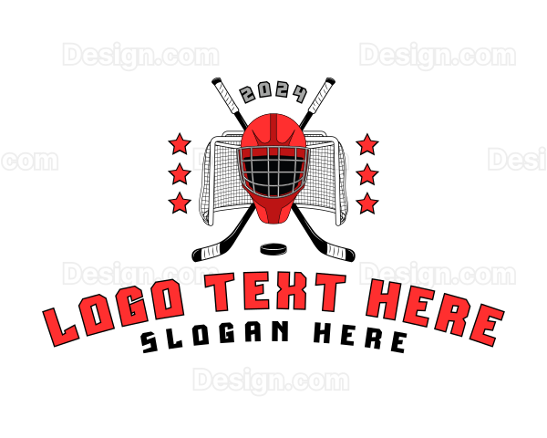 Sports Hockey Helmet Logo