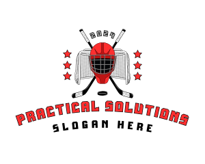 Sports Hockey Helmet logo design