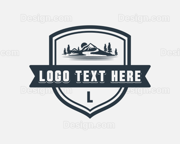 Mountain Resort Badge Wordmark Logo