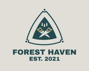 Forest Saw Logger logo design