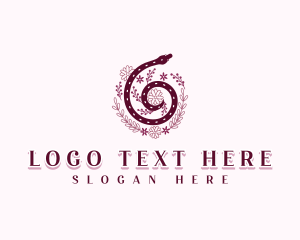 Floral Serpent Leaves logo