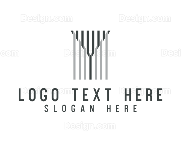 Stripes Construction Letter Y Logo