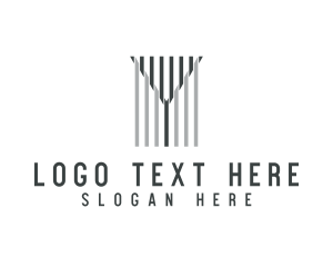 Monochrome - Stripes Construction Letter Y logo design