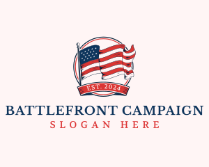 USA Veteran Flag logo design