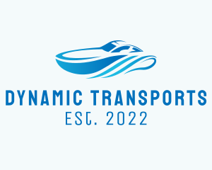 Blue Boat Transportation  logo design