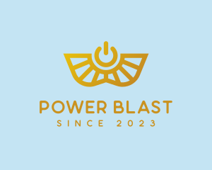 Winged Power Symbol logo design