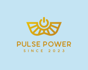 Winged Power Symbol logo design